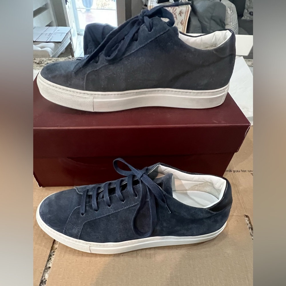 To Boot New York Adam Derrick Pacer Blue Suede Sneaker